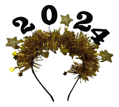 Diadema De Feliz Año Nuevo 2024, Accesorio Para El Oro
