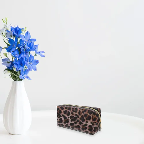 Bolso Organizador De Maquillaje Estampado Leopardo