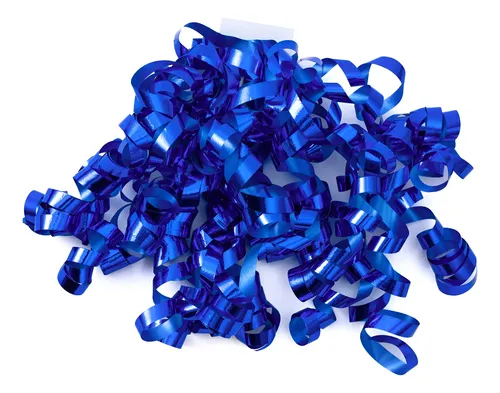 Curly Bows Wrapaholic, Autoadhesivo Azul Metalizado, 12 Unid