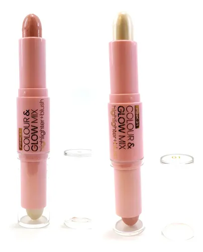 Rubor Blush + Iluminador Highlighter Barra 2 En 1 Pink 21