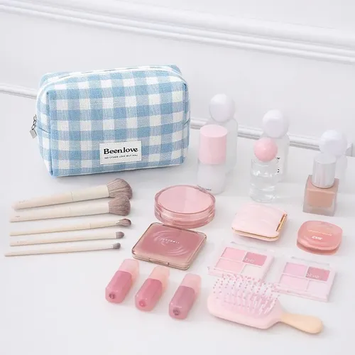 Organizador A+ Para Maquillaje Y Accesorios, Color Azul