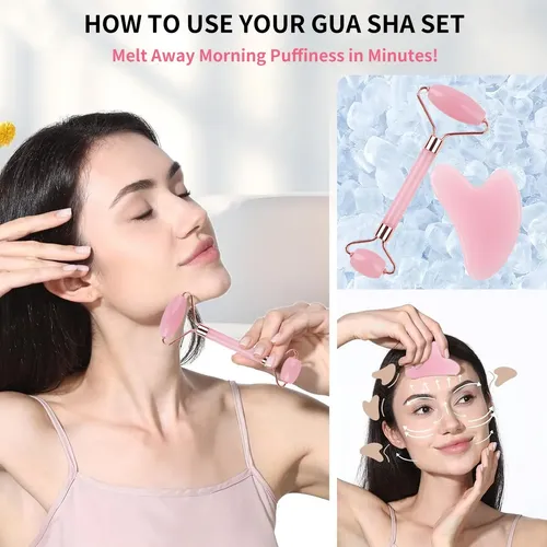 Herramientas Masaje Gua Sha Con Rodillo Resina Doble Cabeza