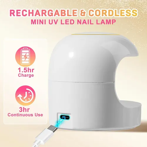 Lámpara Uv/led Mekk Mini 18w Para Uñas En Gel