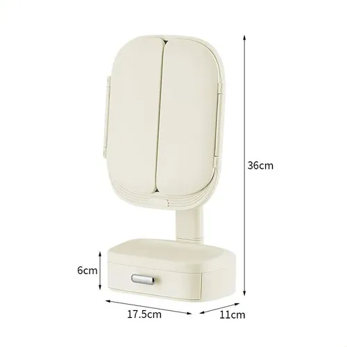 Espejo De Tocador De Sobremesa Con Luz Led, Espejo De Maquil