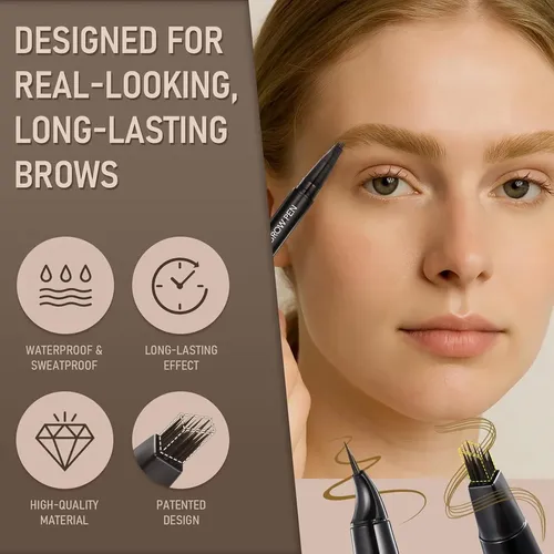 Lápiz Microblading Cejas Susibeki Doble Punta 01 Marrón