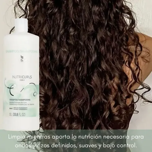 Shampoo Wella Rulos Nutricurls X1000 Nutricion Liviano Rizos
