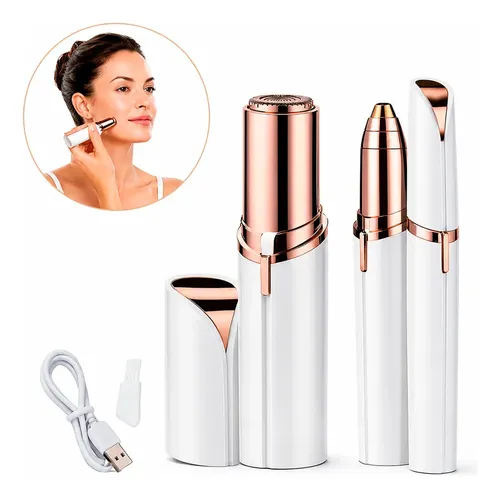 Kit Depilador Facial 2 En 1 Cejas Bozo Usb Indoloro Portátil