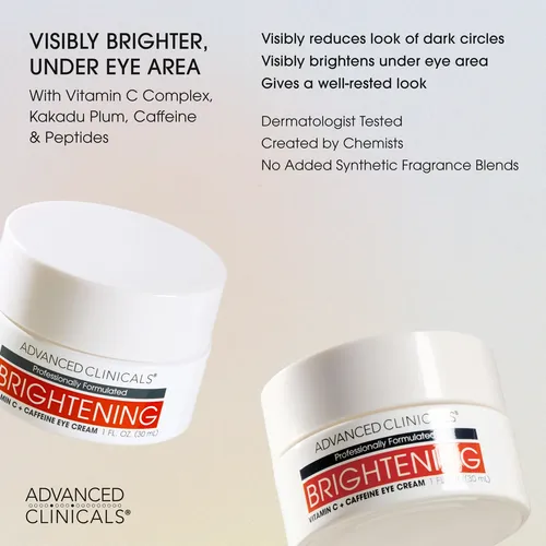 Advanced Clinicals Vit C Cafeina Eye Balm Rostro