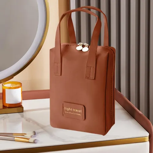 ; `fa Bolsa De Maquillaje Con Cremallera, Gran Capacidad,