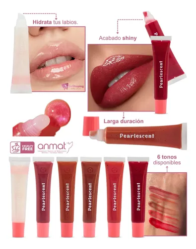 Tei Cosmética Lip Gloss Lipglaze Pearlescent Brillo Labial