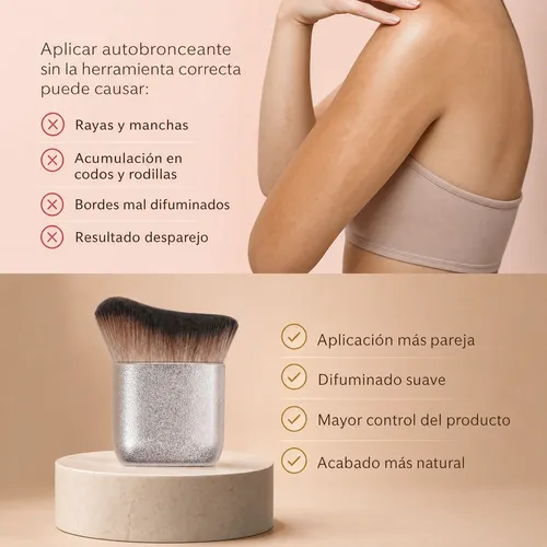Brocha Aplicadora De Autobronceante Rostro Piernas Cuerpo Hd