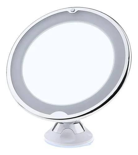 3x Espejo De Maquillaje Con Luz Led Giratorio 7x Para Maquil