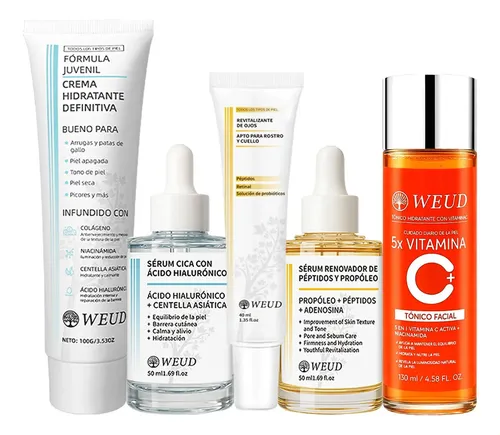Kit Weud Skincare Antiarrugas Hidratante Poros Reafirmante
