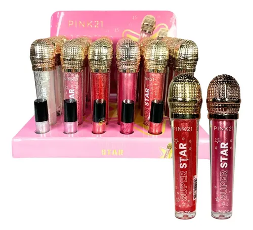 Lip Gloss Super Star Hidratante De Labios Brilloso Pink 21