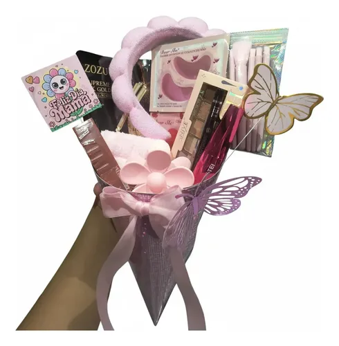 Ramo De Maquillaje Con Mascarilla Sombras Brochas Vincha