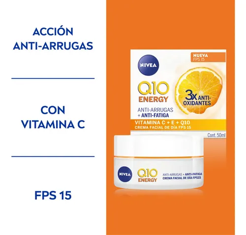 NIVEA Q10 Energy Crema Día 50ml Tipo de piel Todo tipo de piel