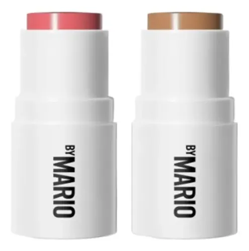 Rubor y Contorno By Mario Mini Sculpt & Pop On-The-Go en Barra Light Medium y Sweet Pink
