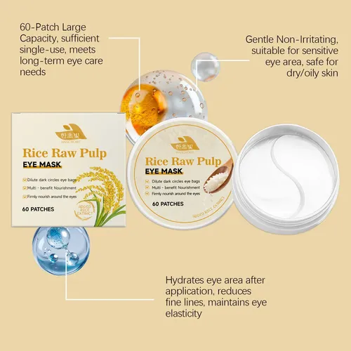 Mascarilla De Ojos Con Suero De Arroz Hanchobit Para Hidrata