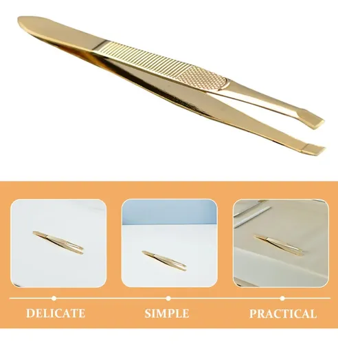 2 Piezas Pinzas De Acero Inoxidable Para Cejas Y Vello