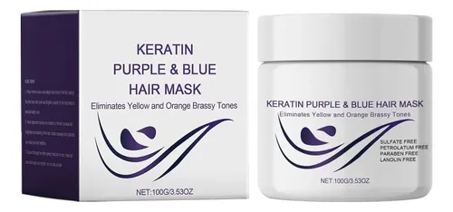 Mascarilla Capilar De Queratina Azul Púrpura De 100 G