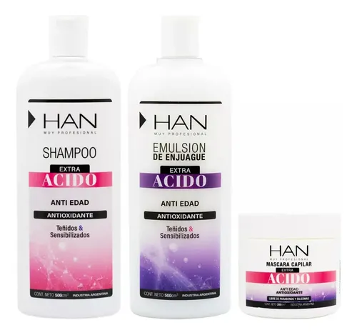 Han Extra Acido Kit Shampoo + Enjuague + Mascara X200