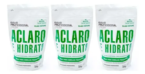 Polvo Decolorante Issue Blanc Nature Pelo Procesado 700g X3