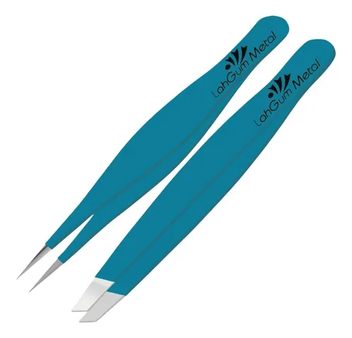 Pinzas Para Cejas Lahgum Metal Ingrown Blue