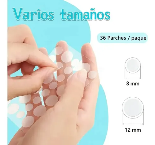 Kit De Parche Para Acne 72 Redondo Protectores Seca Granitos