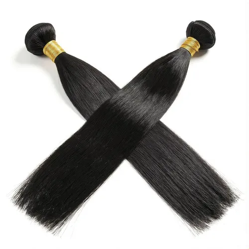 Extensiones De Cabello Humano Tejido Doble Liso 10 Pulgadas