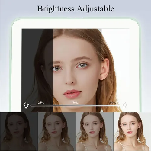 Espejo De Maquillaje Con Luz Led Funtouch Recargable Cyan