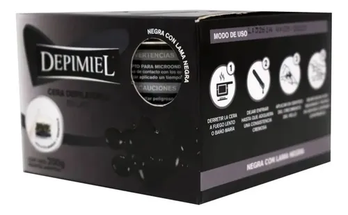 Cera Depilatoria Depimiel Corporal Lata Estuche Negra X200g