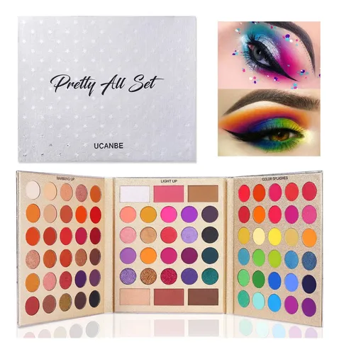 Paleta 86 Sombras Colores Vibrantes Maquillaje Profesional
