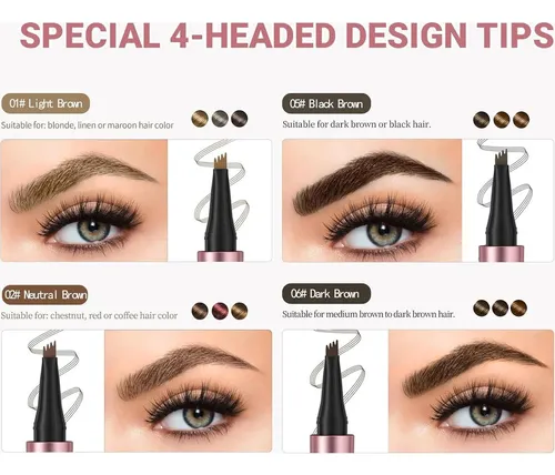 Lápiz Microblading Ceja 4p 3d Sevoran Light Brown
