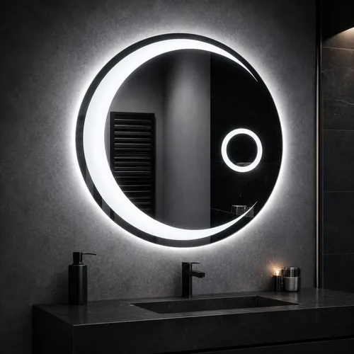 Espejo Inteligente Redondo Touch Con Luz Led Neutra