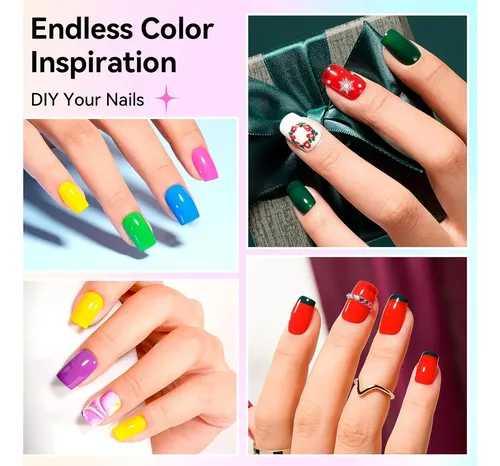 Kit Esmalte De Uñas Nailshion 16 Colores Base Top Coat 10ml