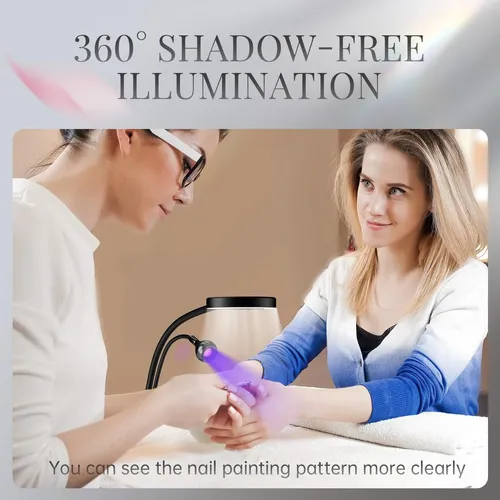 Lámpara Uv Para Uñas Negra Con 4 Niveles De Luz