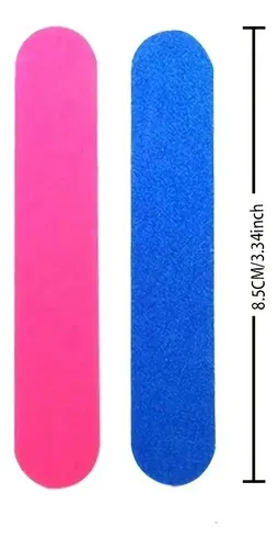100 Limas Para Uñas, Tira Lijadora Fina De Doble Cara, Uñas