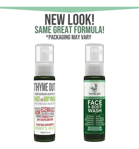 Gel De Baño Facial Y Corporal Thyme Out, Totalmente Natural,