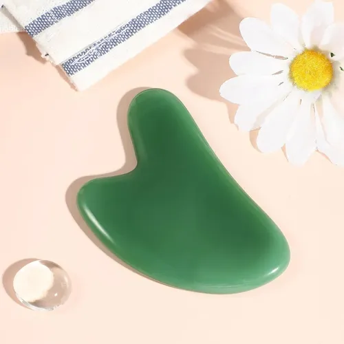 Piedra Gua Sha Jade Para Masaje Facial Y Corporal