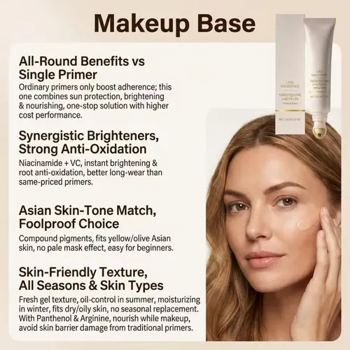 1, Prebase For Piel Suave, Ajuste Transparente Natural,