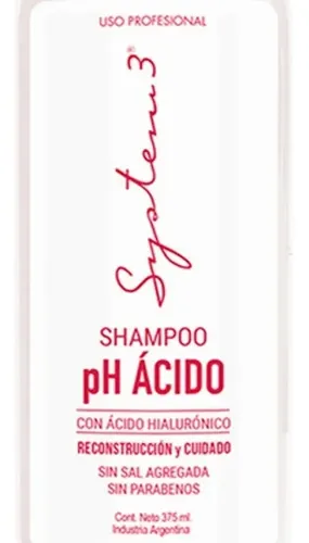 Shampoo Ph Ácido Con Ácido Hialuronico Sin Tacc – System 3