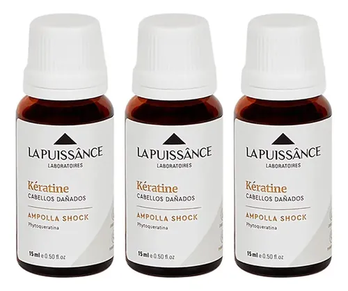 La Puissance Kit X3 Keratine Ampolla Shock Reparadora Pelo