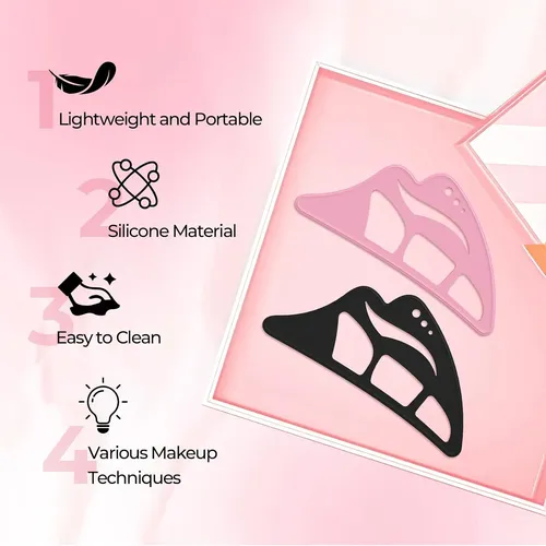 Plantillas Para Sombra De Ojos Rosa Con Pincel Maquillaje