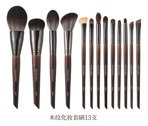Set Profesional De Brochas De Maquillaje Para Pelo De Animal 13pcs/set