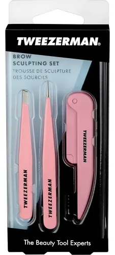 Juego De Esculpido De Cejas Tweezerman Tea Rose 3 Piezas