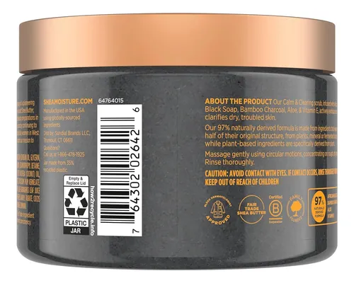 Exfoliante Corporal De Azúcar Sheamoisture Jabón Negro Afric