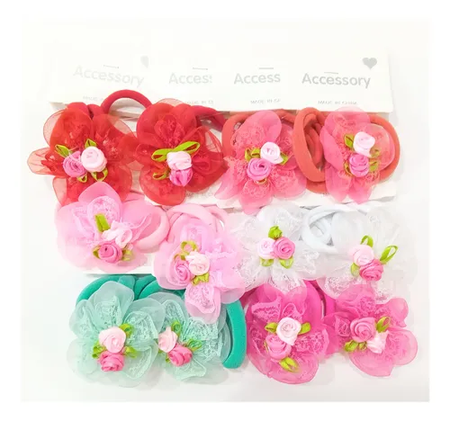 Pack X 36 Colitas De Pelo Nenas Colores Surtidos