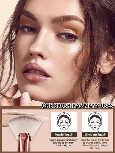 Set 30 Brochas Maquillaje Con Esponjas Y Vincha Con Neceser