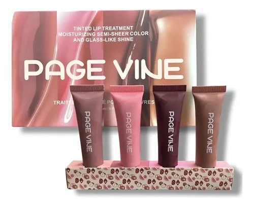 Set Labiales Gloss En Pomo Page Vine X4