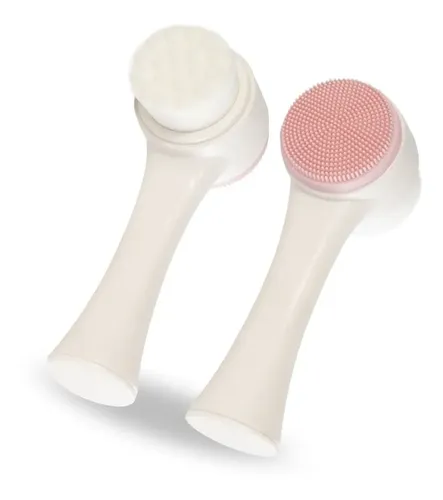 Cepillo Limpiador X3 Facial Doble Cara De Silicona Manual
